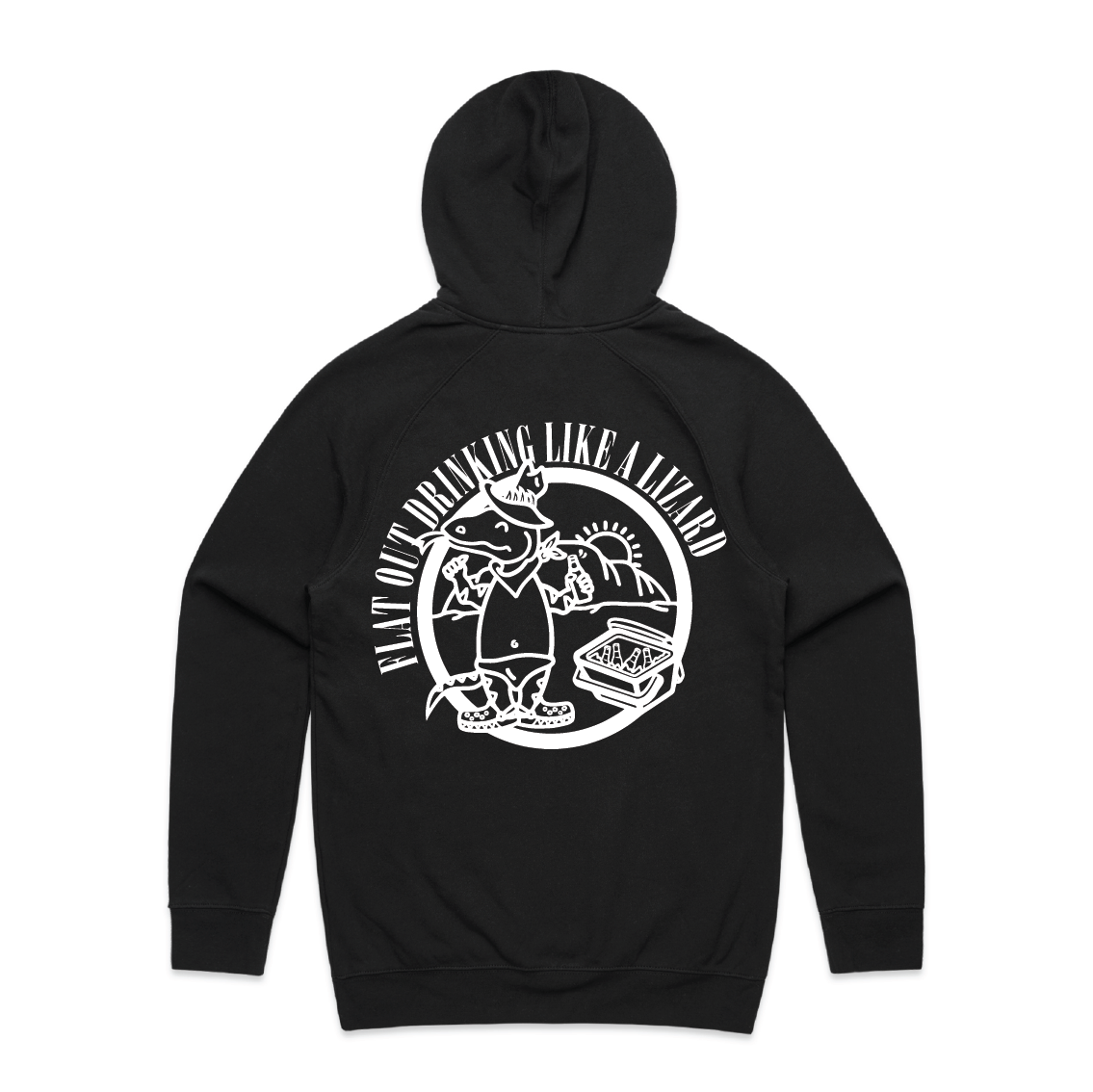 Flat Out Drinking Like A Lizard | Men's Hoodie