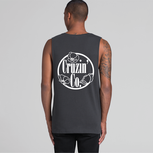 Cruzin' Co. Anzac Logo | Unisex Tank (Male Model)